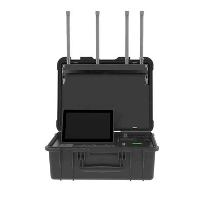 購入 900MHz 1.2GHz ポータブルドローン検出器 11.6インチスクリーンを持つドローン対策システム オンライン製造