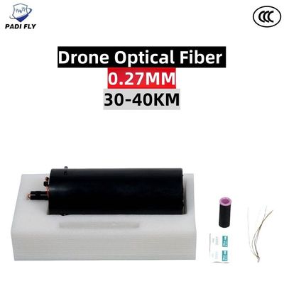 خرید فاصلۀ بسیار طولانی 30-40km 0.27mm Fpv Fiber Spool Drone کابل فیبر نوری تولید آنلاین