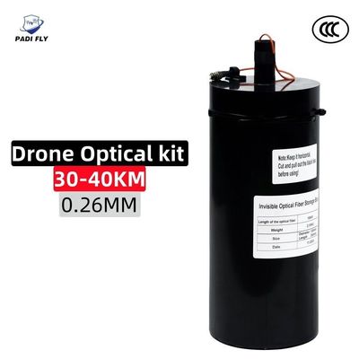 kaufen 30-40 km Ultra-Lange-Distanz 0,26 mm tragbares Glasfaser-Kit mit Drohnen-Anti-Interferenz-Kommunikationstechnologie Online-Herstellung