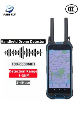 satın al 100MHz~6GHz'lik el cihazı Tüm Kanallar Omnidirectional Antenna1-3km algılama menzili Fpv Dji Autel Multi-Brand UAV Drone Detector Çevrimiçi üretim
