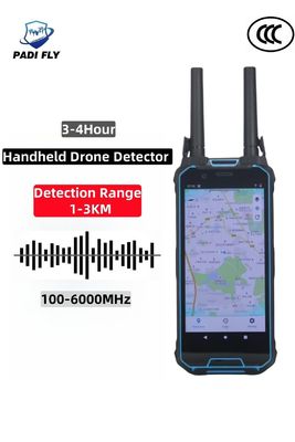 Beli Handheld 1-2km Dji Fpv Signal Detection Device Upgraded 100-6000MHz Full Band Cover Drone Detector dengan fungsi posisi radar drone pembuatan online