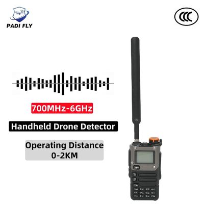 購入 プロ 700MHz-6GHz マルチバンド 0-2km 操作距離 Fpv検出 ドローン信号妨害器早期警告機能付きポータブルアンチUAV検出器 オンライン製造
