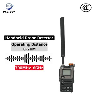 購入 ハンドヘルドドローン検出機器 携帯700MHz-6GHz 0-2km 操作距離 UAV信号妨害機能付き Fpv検出器 オンライン製造