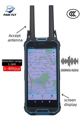 खरीदें हैंडहेल्ड डिटेक्शन रेंज1-3 किमी अल्ट्रा वाइड फुल-बैंड 100MHz-6GHz मोबाइल Fpv ड्रोन सिग्नल डिटेक्टर ऑनलाइन निर्माण