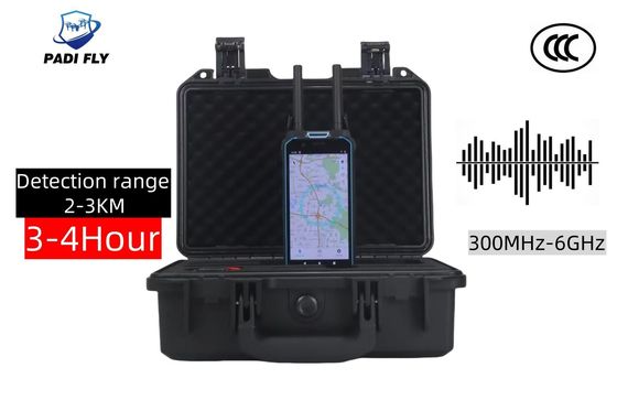 شراء الكشف المهني عن الطائرات بدون طيار الكشف عن النطاقات الكاملة فائقة الواسعة 300MHz-6GHz مع 4-6 ساعات من عمر البطارية و3km مسافة طويلة التصنيع عبر الإنترنت