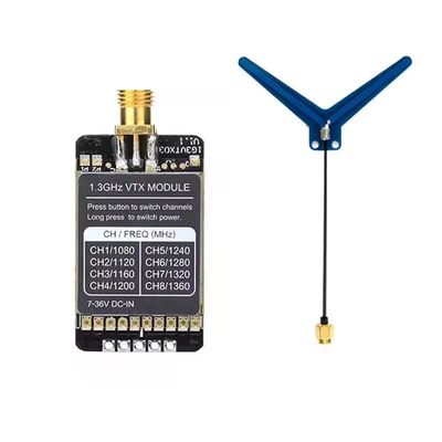 خرید فرستنده ویدیویی عمده فروشی 1.3G 1.2G 8CH 800MW ماژول فرستنده و گیرنده صوتی و تصویری FPV 7-36V برای هواپیمای RC FPV با برد بلند تولید آنلاین