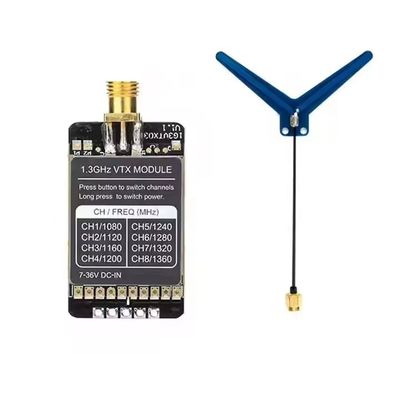 কেনা 1.3G 1.2G 8CH 800MW অডিও ভিডিও FPV ট্রান্সমিটার রিসিভার মডিউল RC 7-36V FPV লং রেঞ্জ এয়ারপ্লেন FPV ড্রোন VTX অনলাইনে উৎপাদন